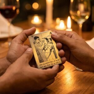 Personalized Photo and Text Engraved Metal Keychain the-intimate-reveal