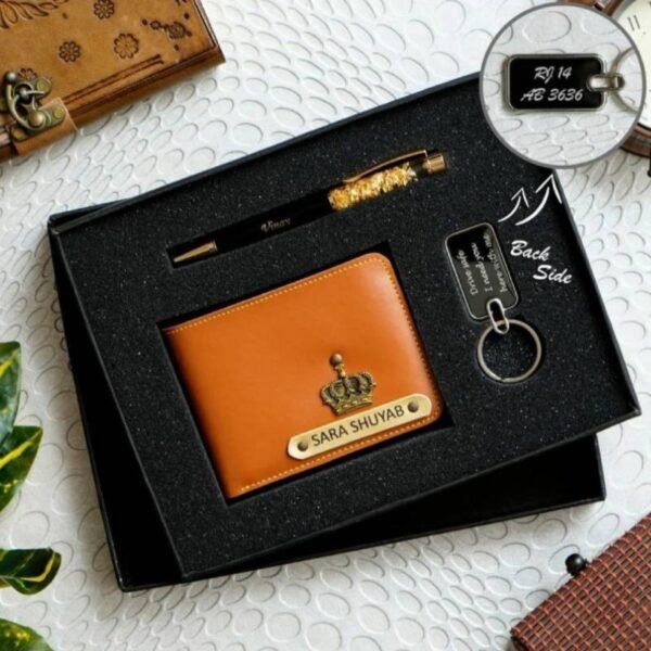 Personalized Wallet, Pen & Keychain | Gift Combo