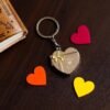 Personalized love shape Photo locket keychain