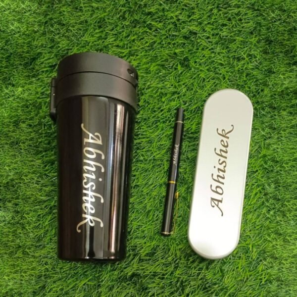 The Precious Gifts Custom Sipper and Pen with Box Combo is the perfect gift for the coffee lover in your life. They will appreciate this gift for years to come!