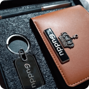 Shop the Best Personalized Men's Wallet Combo with Metal Strip thepreciousgifts.in