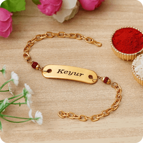 Buy Best Personalized Metal Rakhi with Name Engraved