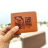 Personalized men's wallet with engraved picture