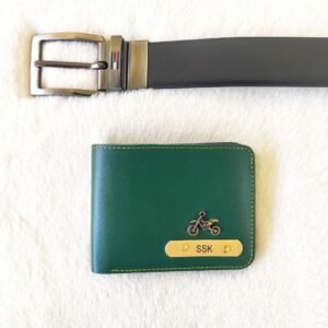 Personalized Men's Wallet and Belt Combo