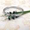 Personalized silver lock kada for men with engraved name