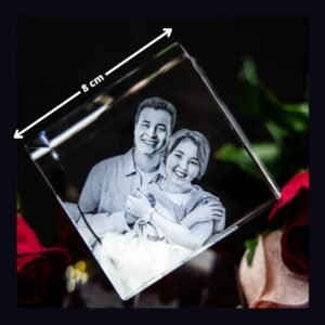 3D Engraved Personalized Diamond Shape 8*8*8 Crystal