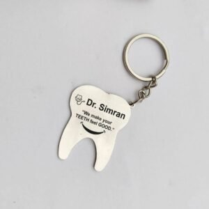 personalized tooth keychain for dental dentists