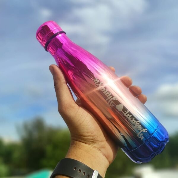 Custom Rainbow Water Bottle | Steel Water Bottle | Thermo Water Bottle