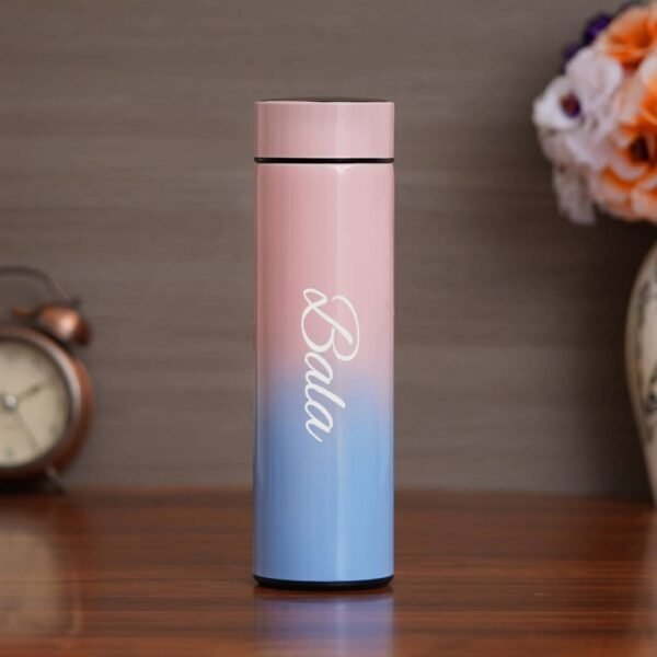 Personalized Rainbow temperature water bottle