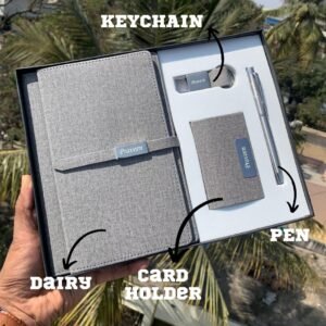 Customized Dairy, Wallet Holder, Keychain and Pen Corporate New year gift Combo