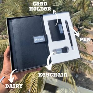 Customized Dairy, Wallet Holder, Keychain and Pen Corporate New year gift Combo