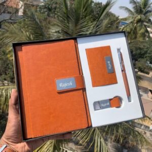 Customized Dairy, Wallet Holder, Keychain and Pen Corporate New year gift Combo