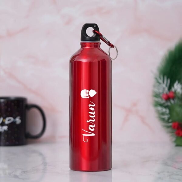 Custom Santa Theme water bottle