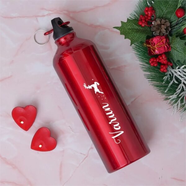 Personalized Water Bottle with Christmas theam