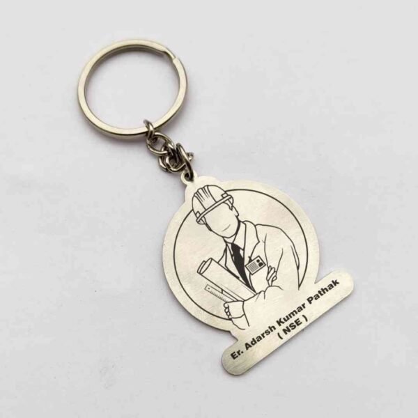 Personalized Metal Keychain for Civil Engineers