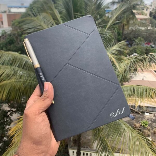 Personalized Leatherette Journal with Pen - Custom Engraved with Your Name - Image 2