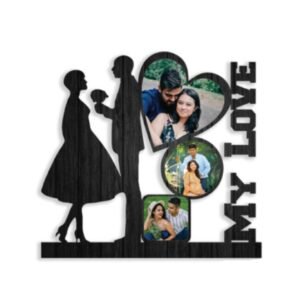 Customized My Love Table Top Frame for Couple | Customized Table Top Frame - Personalized Gift with My Love Text and Couple Pictures