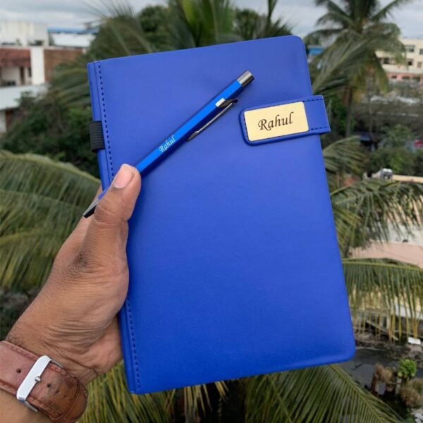 Personalized Name Dairy and Pen Gift Combo for Him