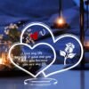 Custom Acrylic Heart Shape LED Lamp with Couple Photo and Names
