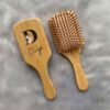 Personalized Bamboo Hair Brush - Engraved Wooden Bristle Brush - Eco-Friendly Material - Sustainable - Perfect Size for Daily Use
