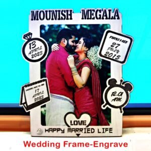 Personalized MDF Photo Frame for Couple - Ideal Birthday and Anniversary Gift