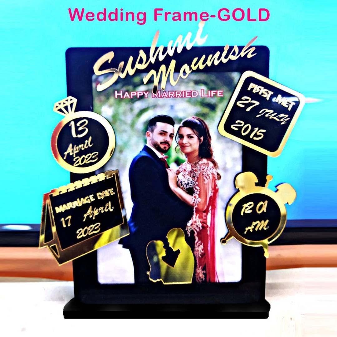 BIRD'S MIND Customized Couple Photo Frame With Details For Room Wall Marriage  Gift Decors(13.5 x 9.5 inch) : Amazon.in: Home & Kitchen