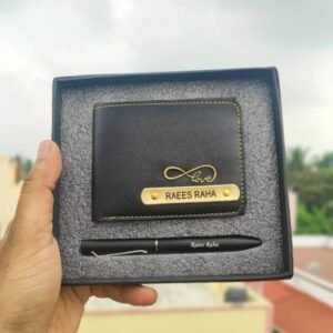 Personalized Men's Wallet and Pen Set - Customizable Gift with Name | The Precious Gifts