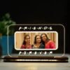 Personalized LED acrylic lamp with friends' picture.