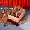 Diwali Gift Basket - Personalized Pen, Dry Fruits, Candle, Cutout