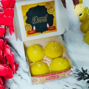 Diwali motichoor ladoo candle