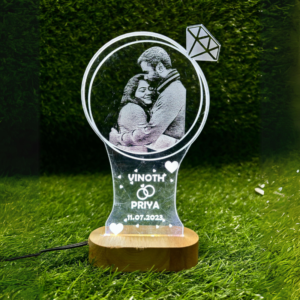 Customizable LED Crystal Keepsake with Personal Image