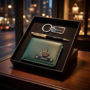 Personalized Executive Gift Set – Engraved Wallet, Custom Pen & Keychain Corporate & Birthday Gift for Men boutique-window