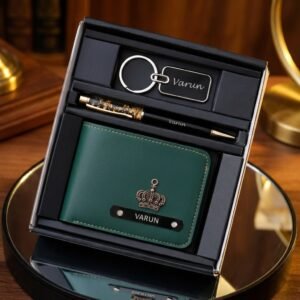 Personalized Executive Gift Set – Engraved Wallet, Custom Pen & Keychain Corporate & Birthday Gift for Men crystal-clear-focus