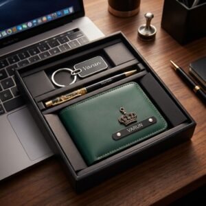Personalized Executive Gift Set – Engraved Wallet, Custom Pen & Keychain Corporate & Birthday Gift for Men premium-workspace