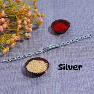 Personalized Silver Stainless Steel Bracelet with Custom Name Engraving - Elegant Gift for Men