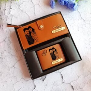 Premium-Personalized-Couple-Wallet-and-Clutch-Gift-Set-Custom-Engraved-with-Names-and-Photo