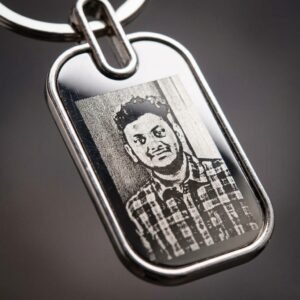 Buy Personalized Picture Engraved Keychain — close-up detail view showing personalisation and craftsmanship