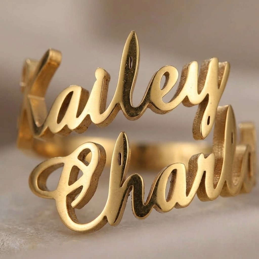 Lovely Name Ring for Her — close-up detail view showing personalisation and craftsmanship