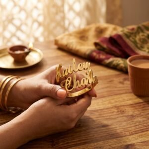 Lovely Name Ring for Her — lifestyle photo in real gifting setting