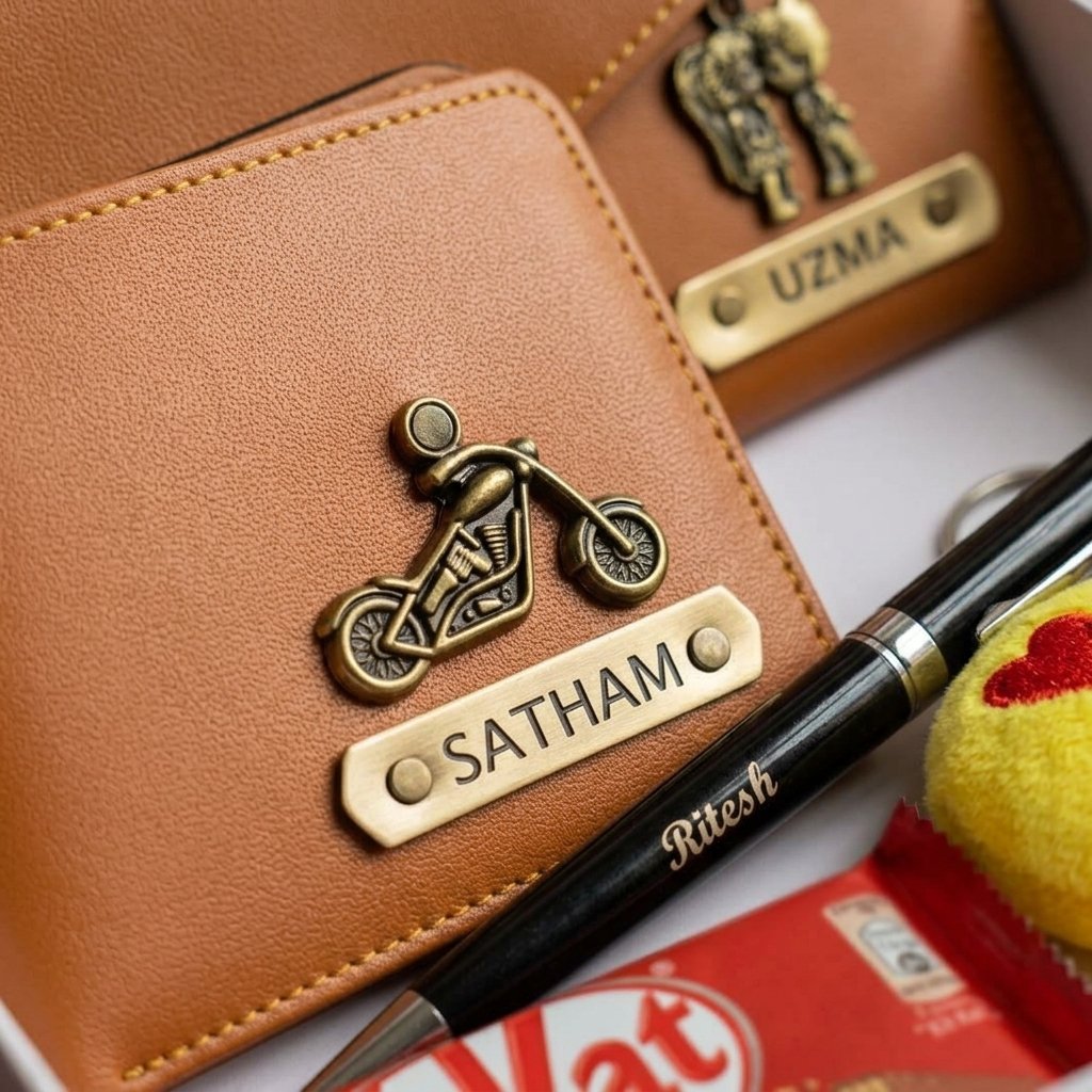 Personalized Anniversary Gift Hamper for Couple — close-up detail view showing personalisation and craftsmanship