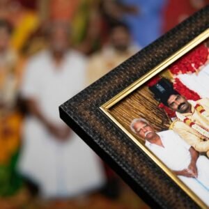 Personalized Family Photo Frame — close-up detail view showing personalisation and craftsmanship