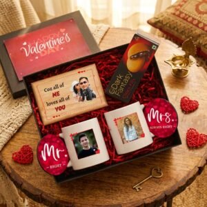 Romantic Custom Photo Gift Set — lifestyle photo in real gifting setting