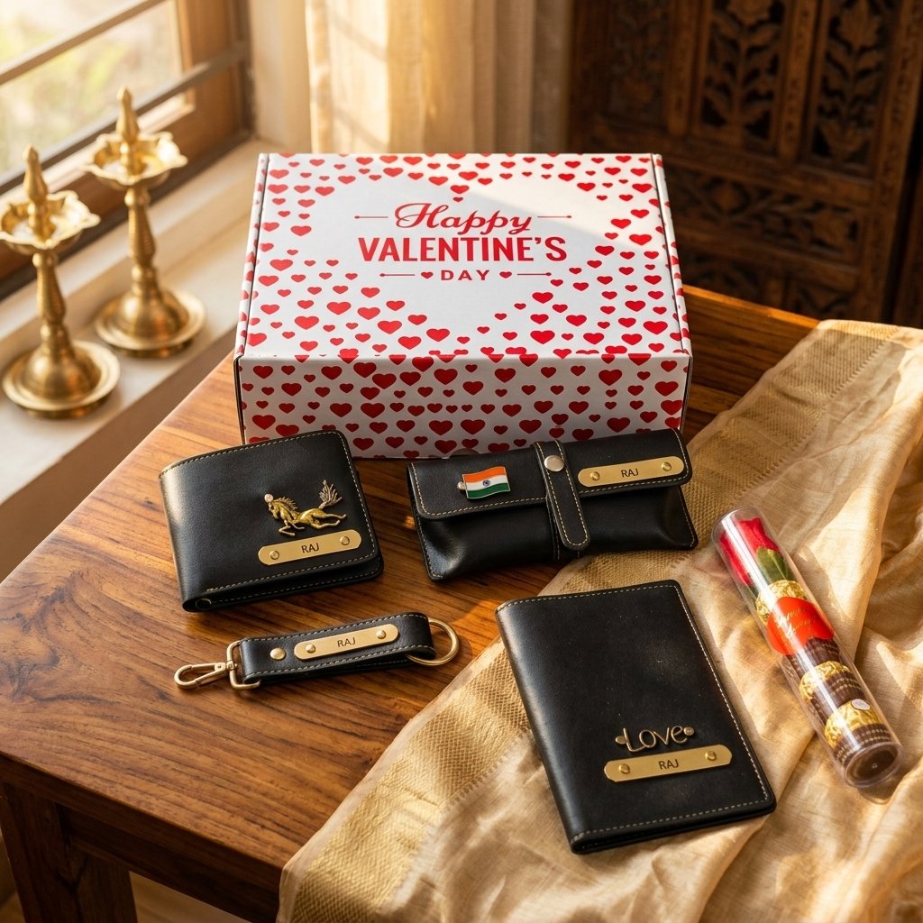Customized Men's Accessory Gift Box — lifestyle photo in real gifting setting