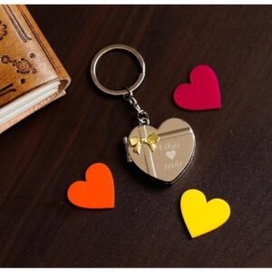 Personalized Love Shape Photo Locket Key