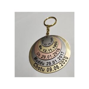 Personalized Metal Keychain for Him with