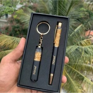 Personalized Pen and Keychain Combo | Birthday Valentine Diwali Gift for Him Her