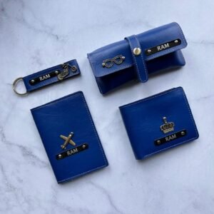 Bangkok Leather Wallet 4-Piece Combo for Men – Personalised Gift Set | Birthday Anniversary Gift for Husband Boyfriend