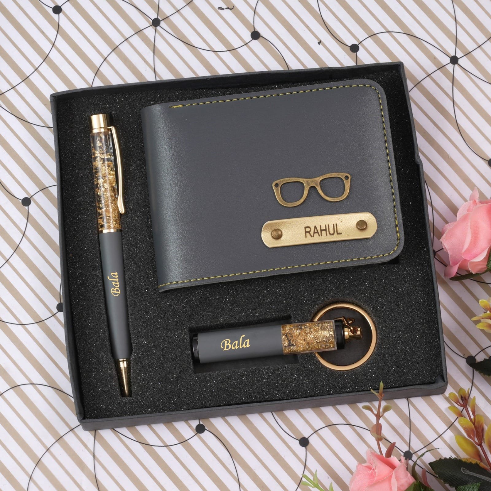Birthday gift combo for men with wallet, pen and keychain