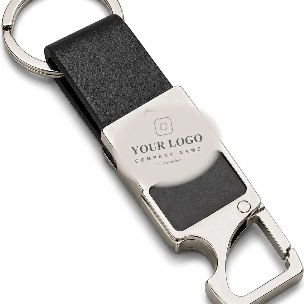Personalised Logo Keychain — Hook Opener (Carabiner) | Corporate Bulk Gift