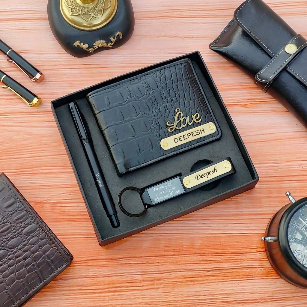 Crock 3.0 Wallet + Stylish Pen + Keychain – 3-in-1 Men's Premium Gift Combo — gift-ready presentation suitable for special occasions